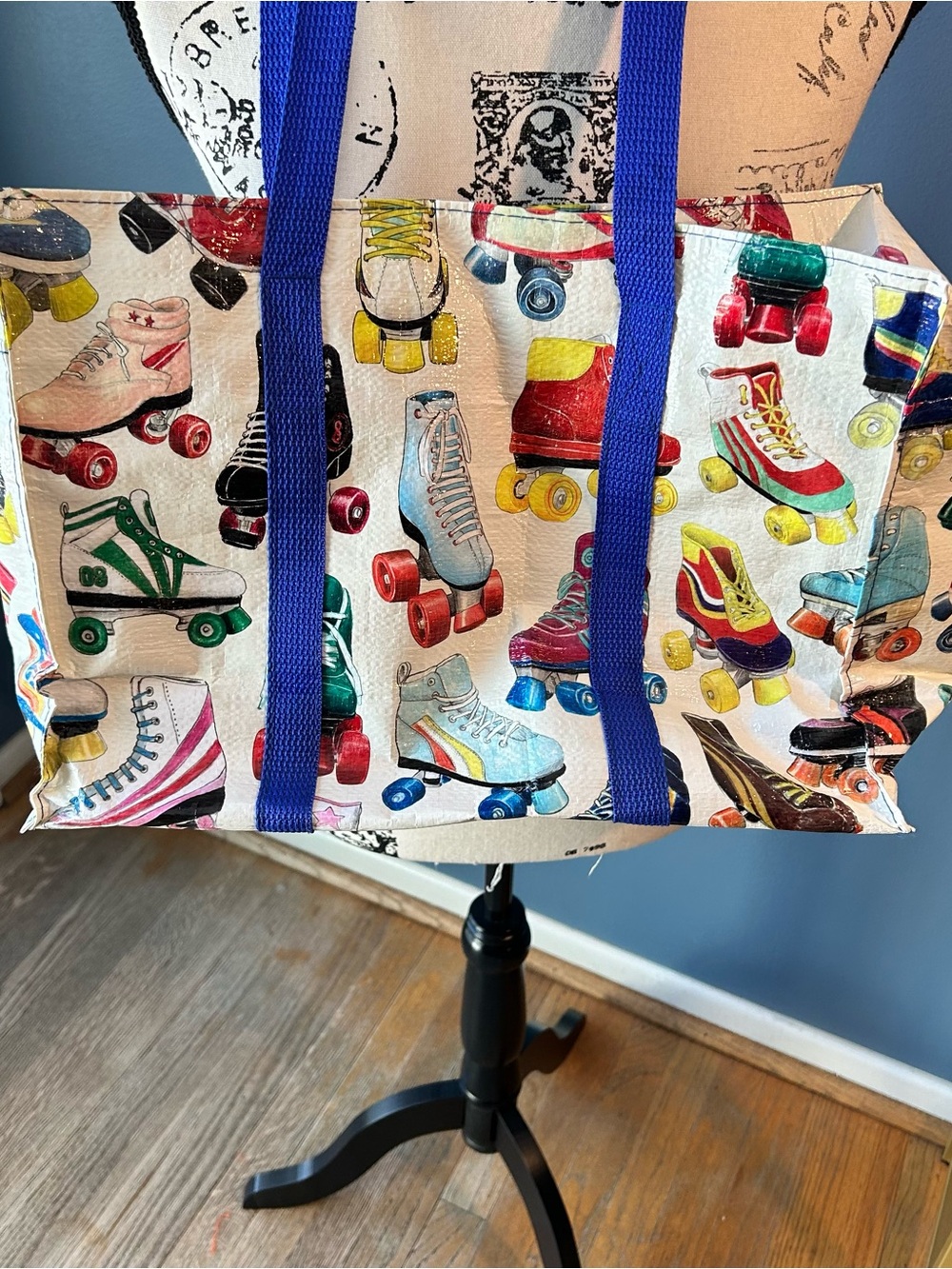 Blue Q roller skates Tote Bag